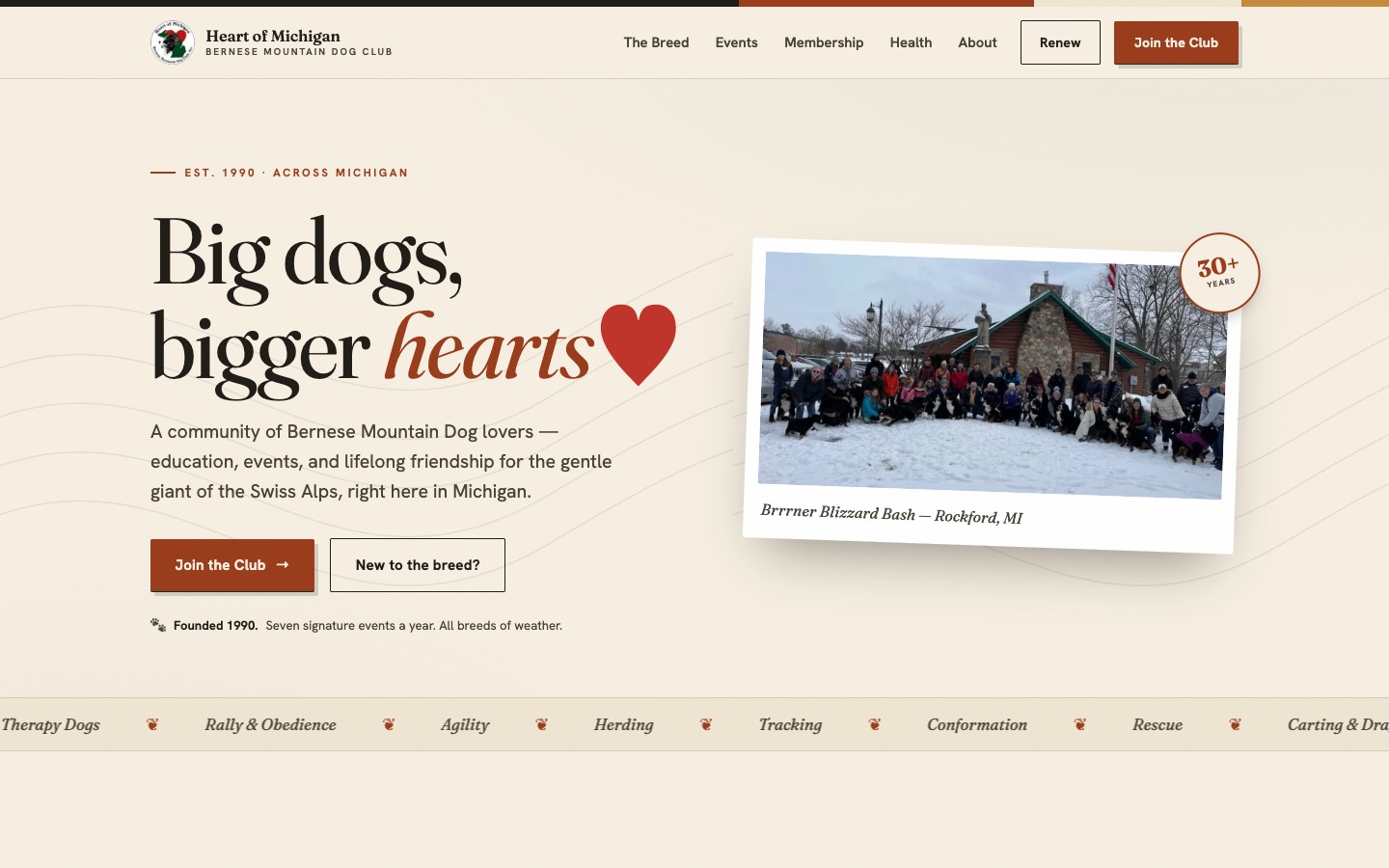 Heritage Editorial homepage preview